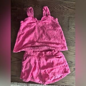 Janie and Jack Pink Kids Matching Set